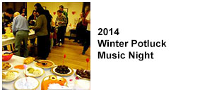 2014 Winter Potluck Music Night. Food at the potluck.