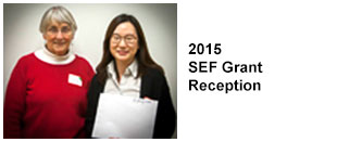 2015 SEF Grant Reception. SEF Chairwoman and female grantee.